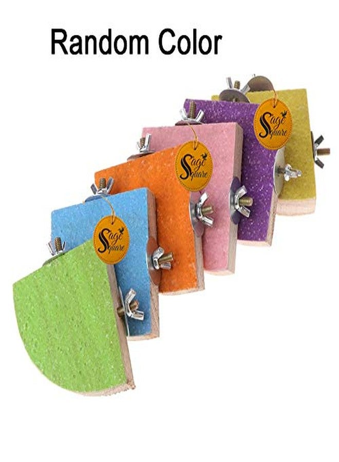 Sage Square Playful Natural Wood Sand Perch Platform Cage Toy for Parrot, Budgies, Cockatiel, Lovebird, Budgerigar, Sun Conure, Finch, African Grey, Canary, Cockatoo, Macaw Birds (6 Inches) - Image 5